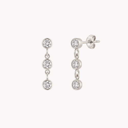 Trio Bezel Drop Øredobber