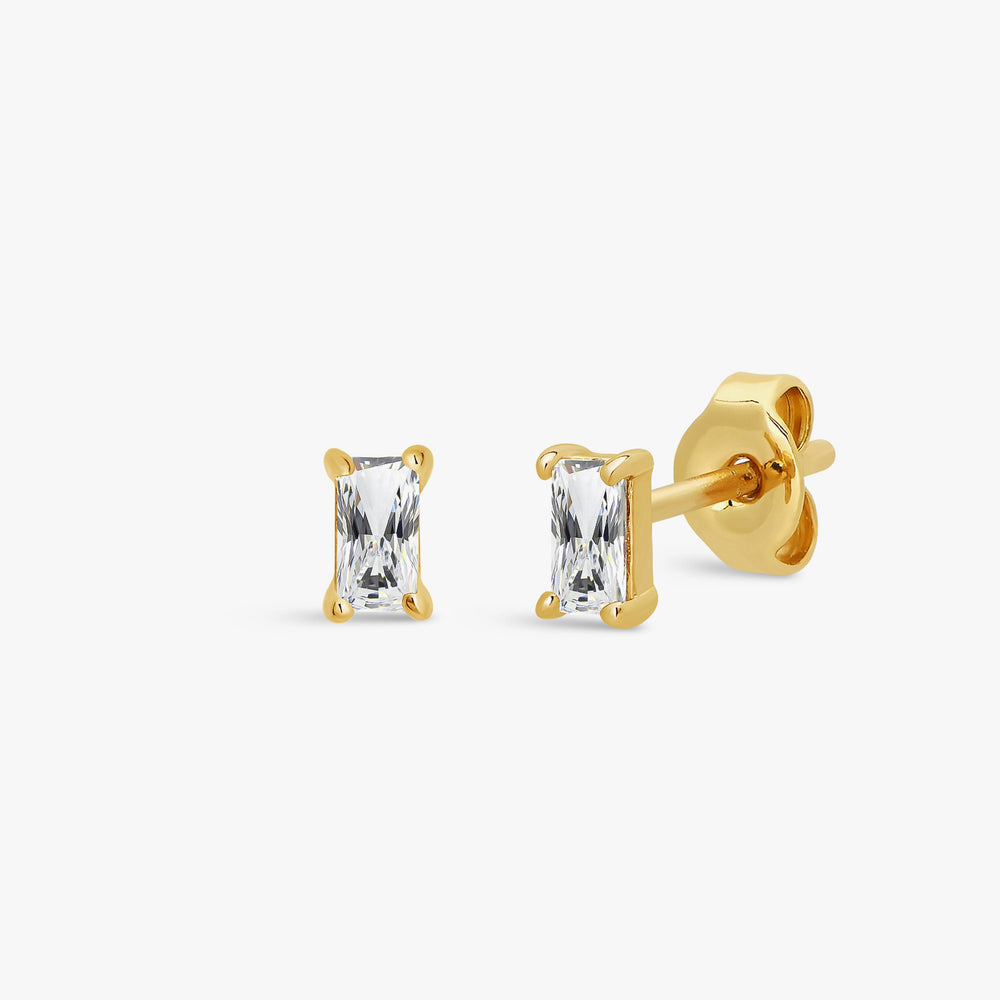 ★2022SS新作★MZUU★Mini Baguette Stone Earrings MINI BAGUETTE WING STUDS, SILVER – JEN HANSEN