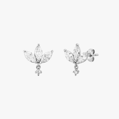 Sparkly Marquise Dangle Stud Earrings