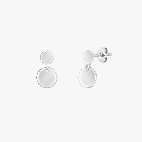 Mini Double Disc Stud Earrings