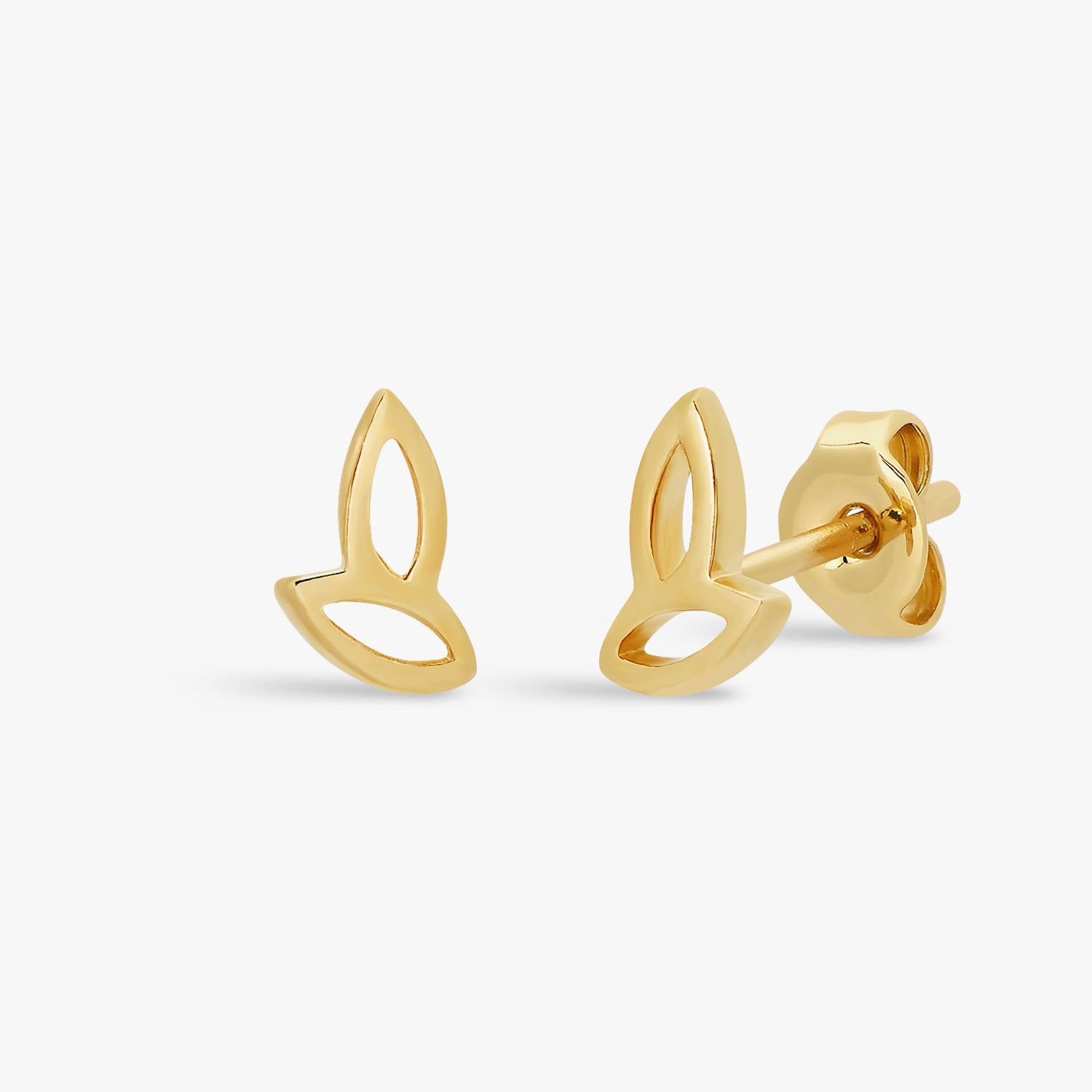 Cut-Out Leaf Stud Earrings