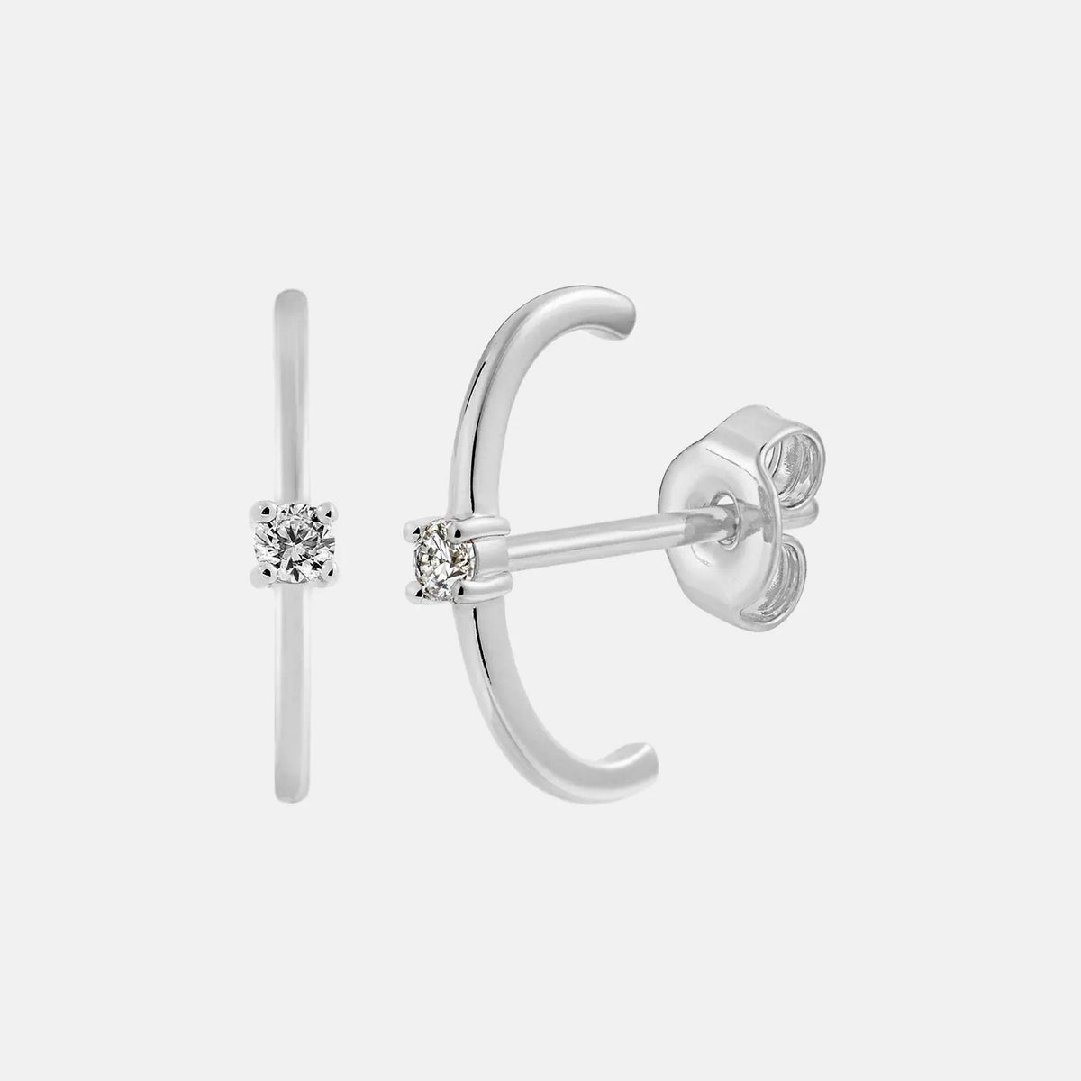 Minimal CZ Suspender Earrings