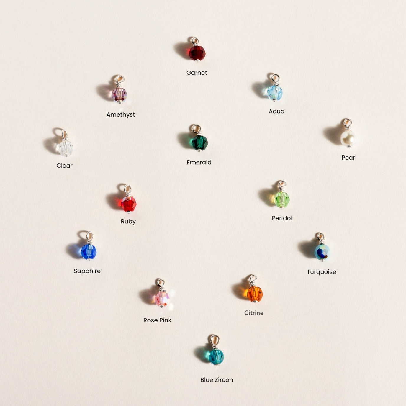 Crystal Birthstones Charms Add on