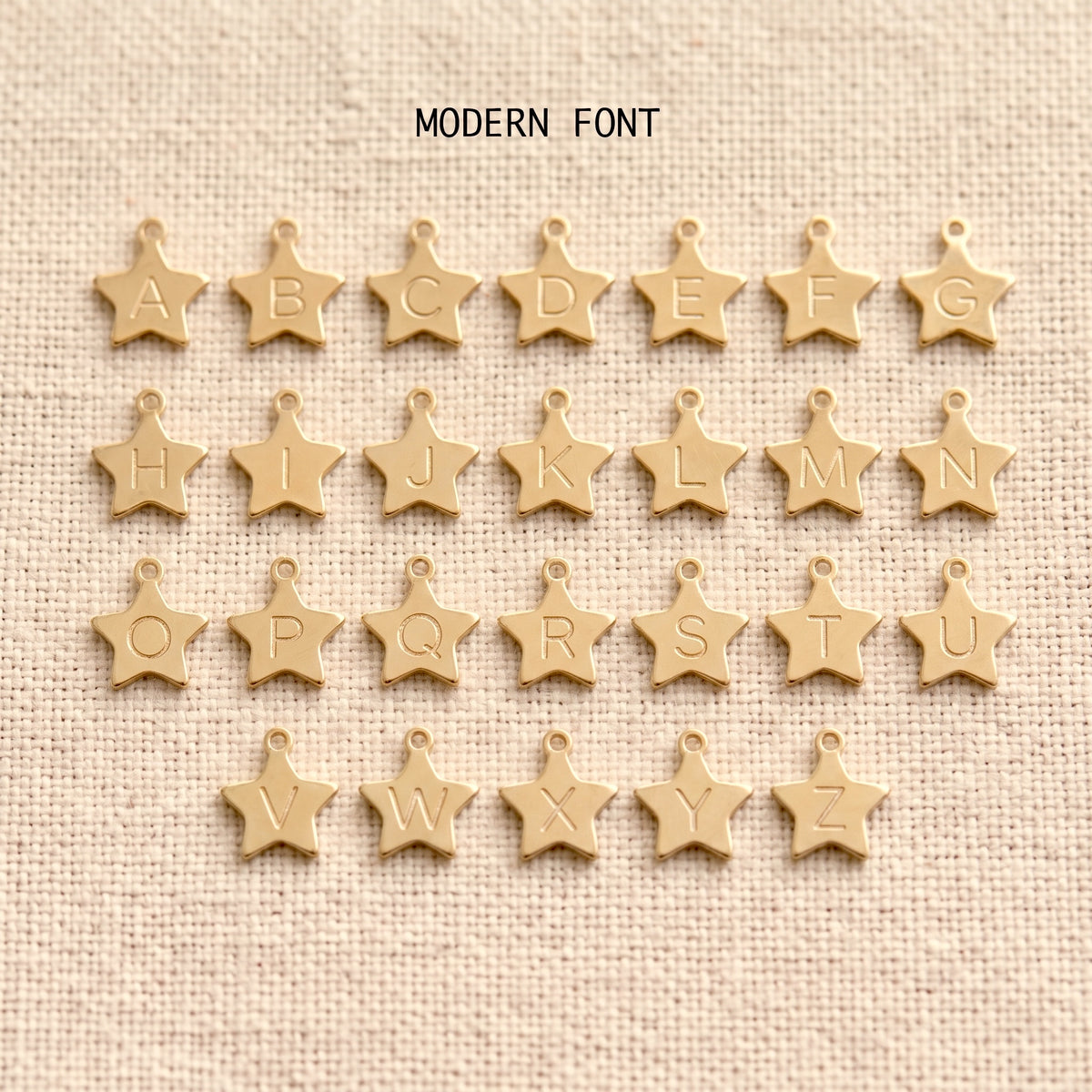 Personalized Little Star Initials Threader Earrings
