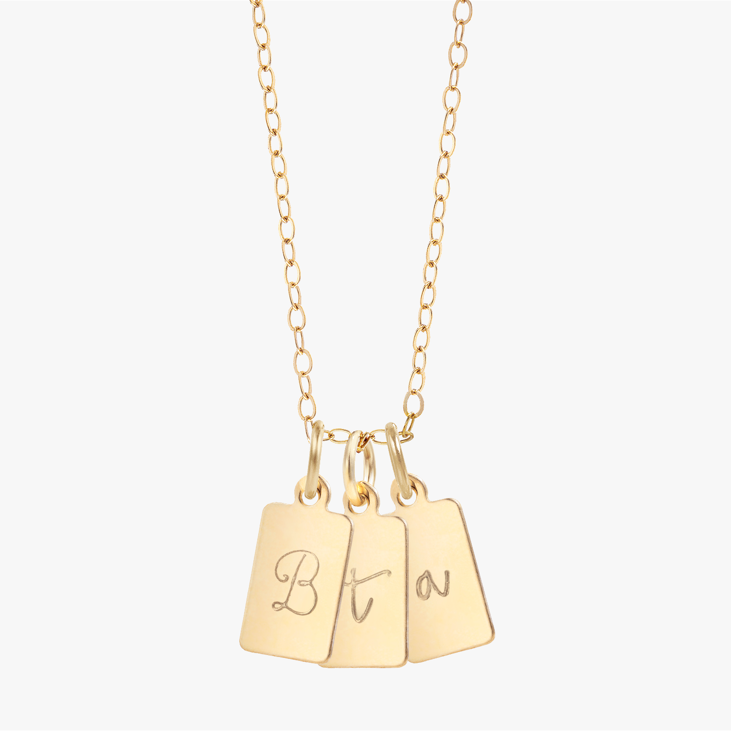 Personalized Tag Initial Necklace