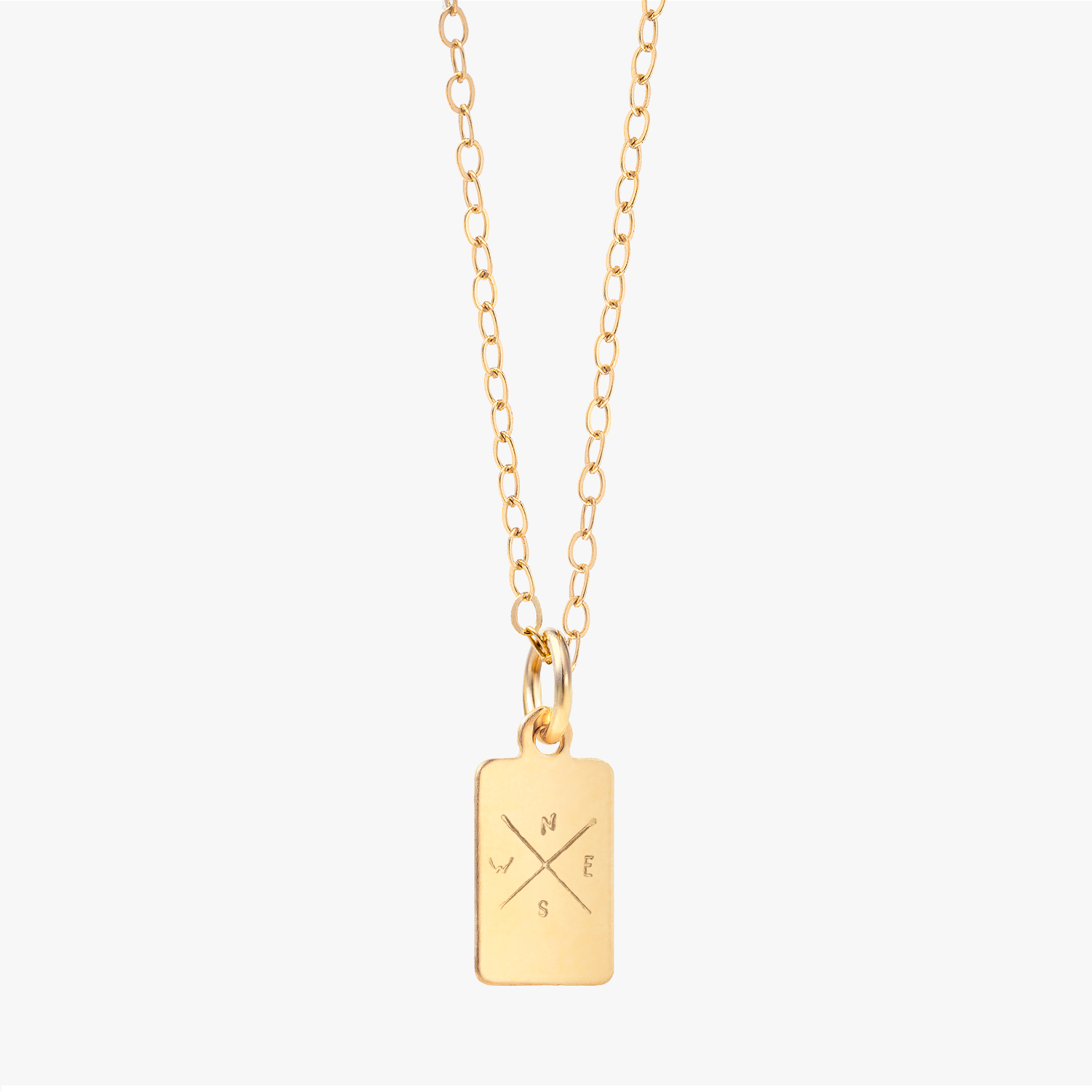 Personalized Tag Icon Initial Necklace