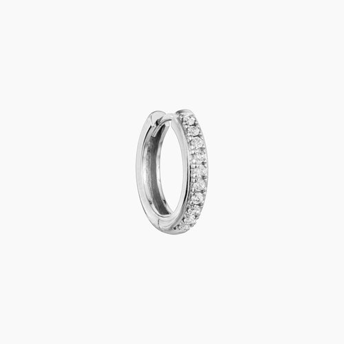 (Single) Pave Hug Clicker Hoop
