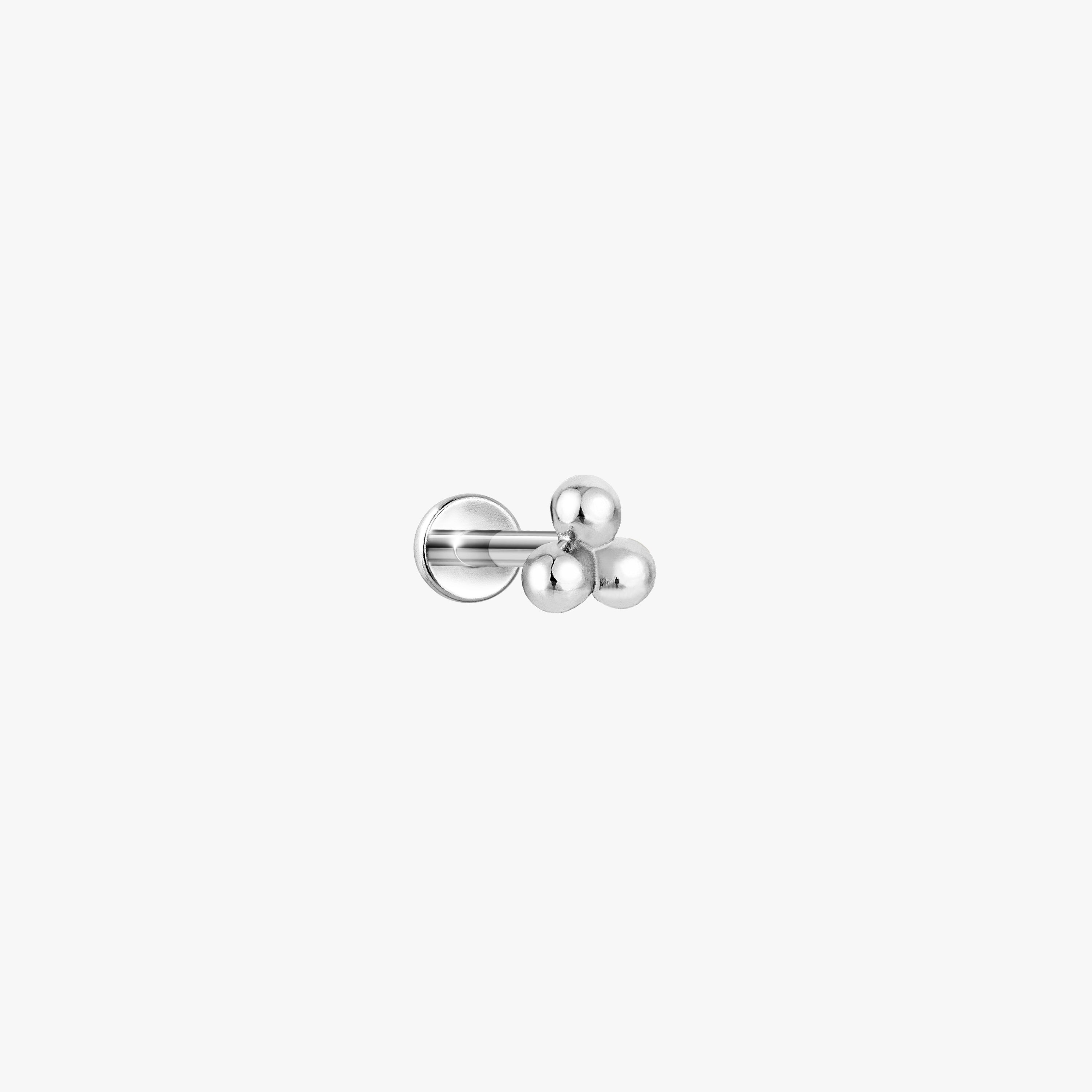 Triple Ball Trinity Internally Threaded Tragus Helix Conch Labret