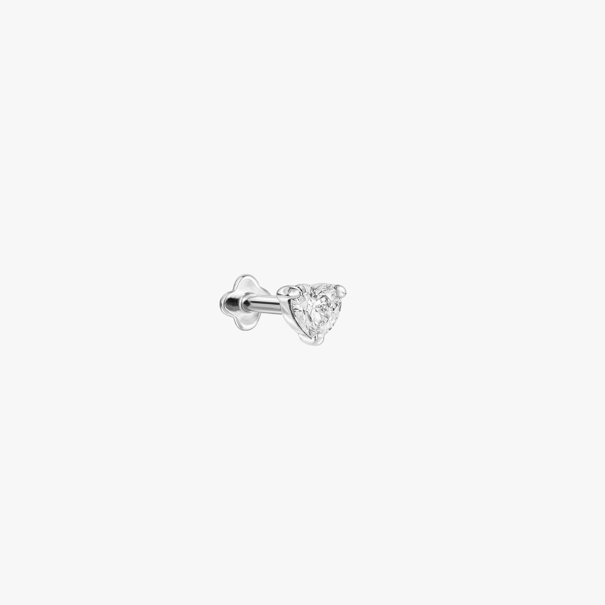 Hjärtformad prong-sättning interngängad mikro labret