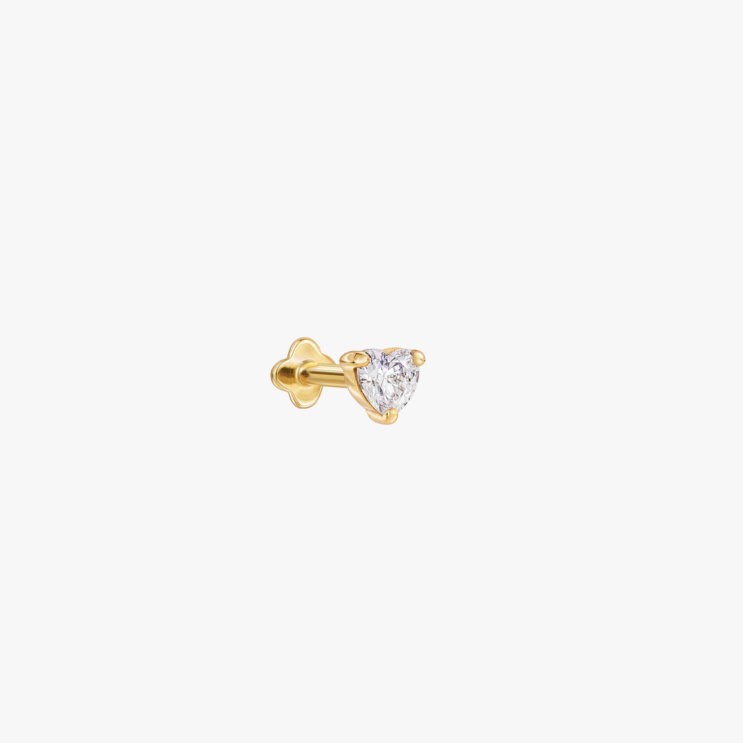Hjärtformad prong-sättning interngängad mikro labret