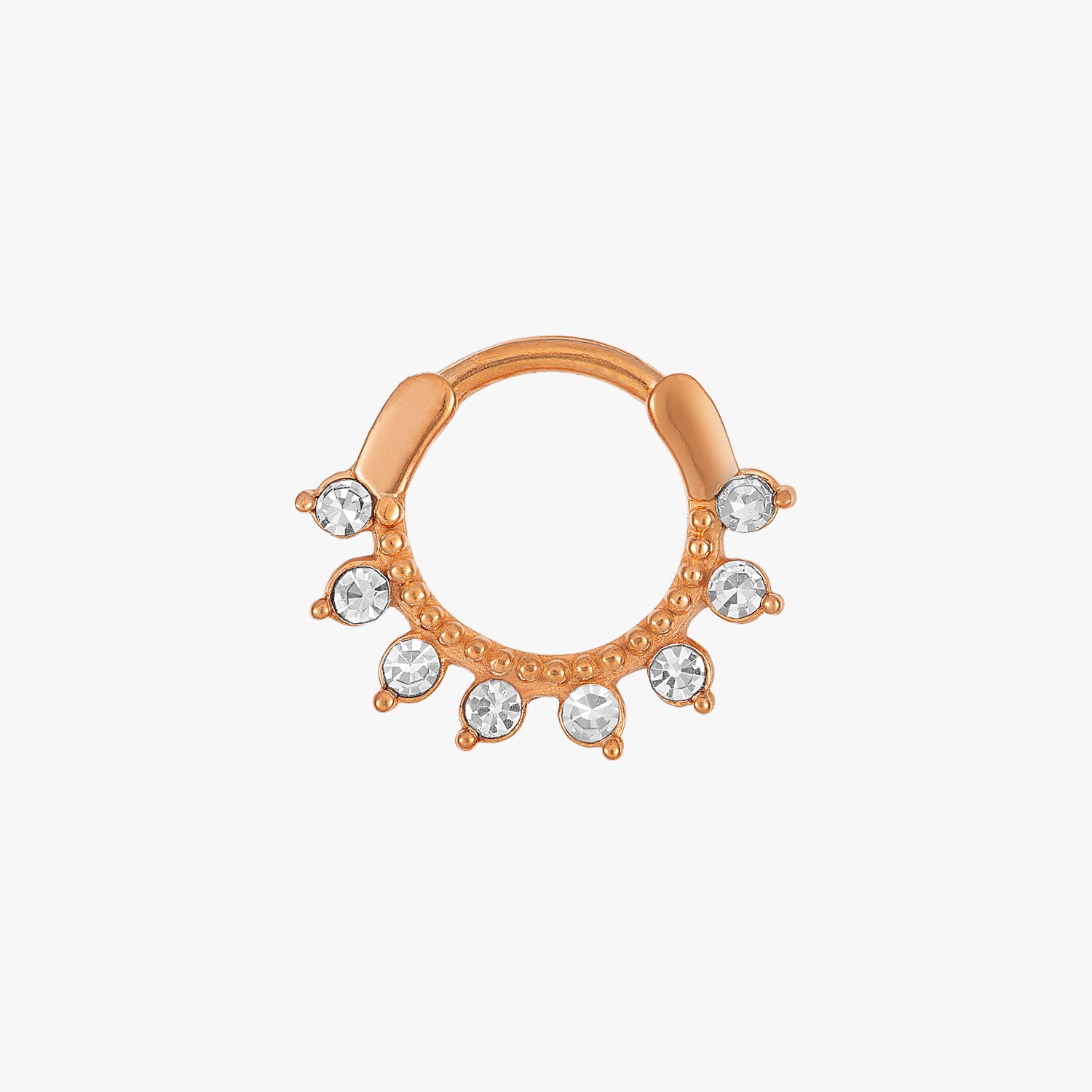Jewel Hinged Daith Clicker Ring J CO Jewellery