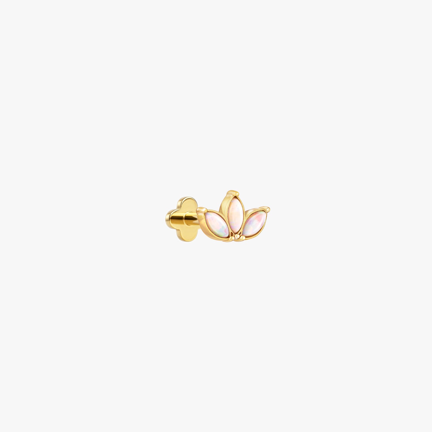 Opal Trio Marquise Flatback Ohrring