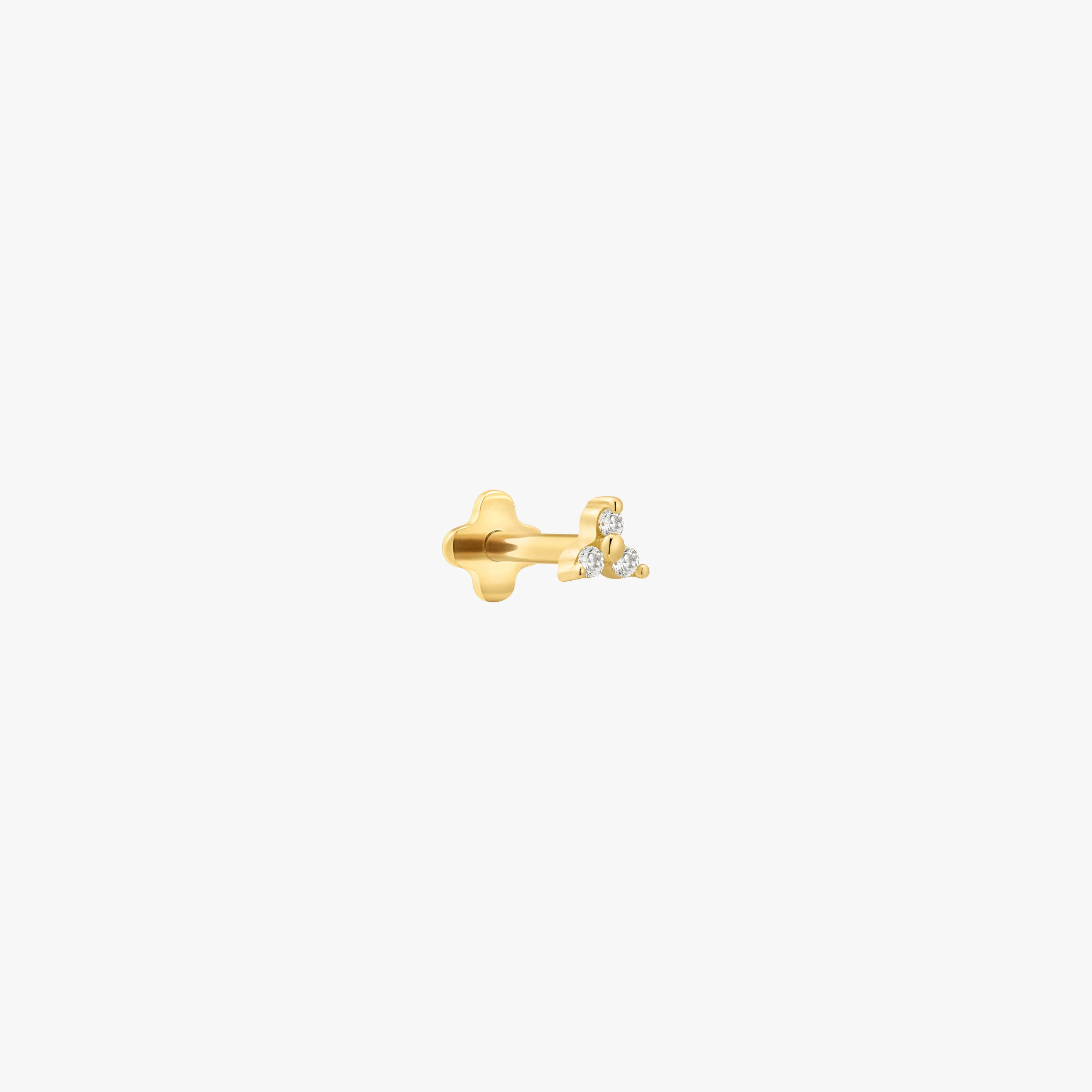 Mini Sparkly CZ Trinity Flatback Earring – J&CO Jewellery