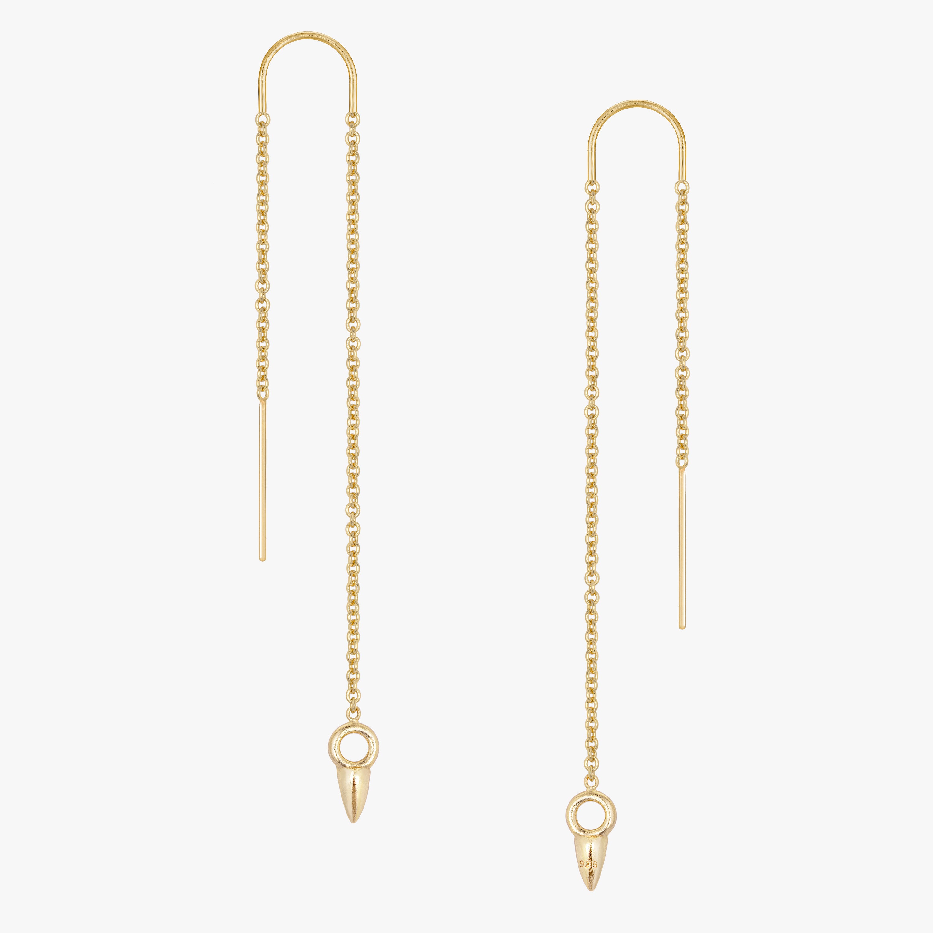 Threader Earrings Dainty threader chain earrings J CO Jewellery