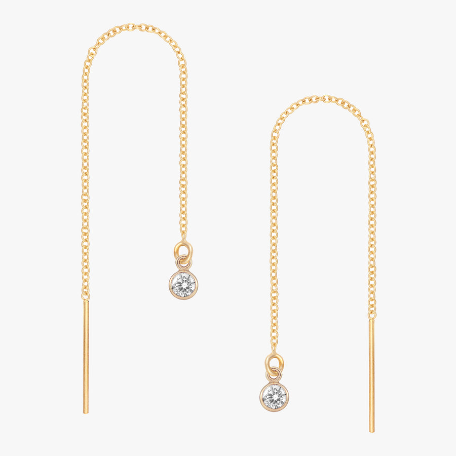 Threader Earrings - Dainty threader chain earrings | J&CO Jewellery