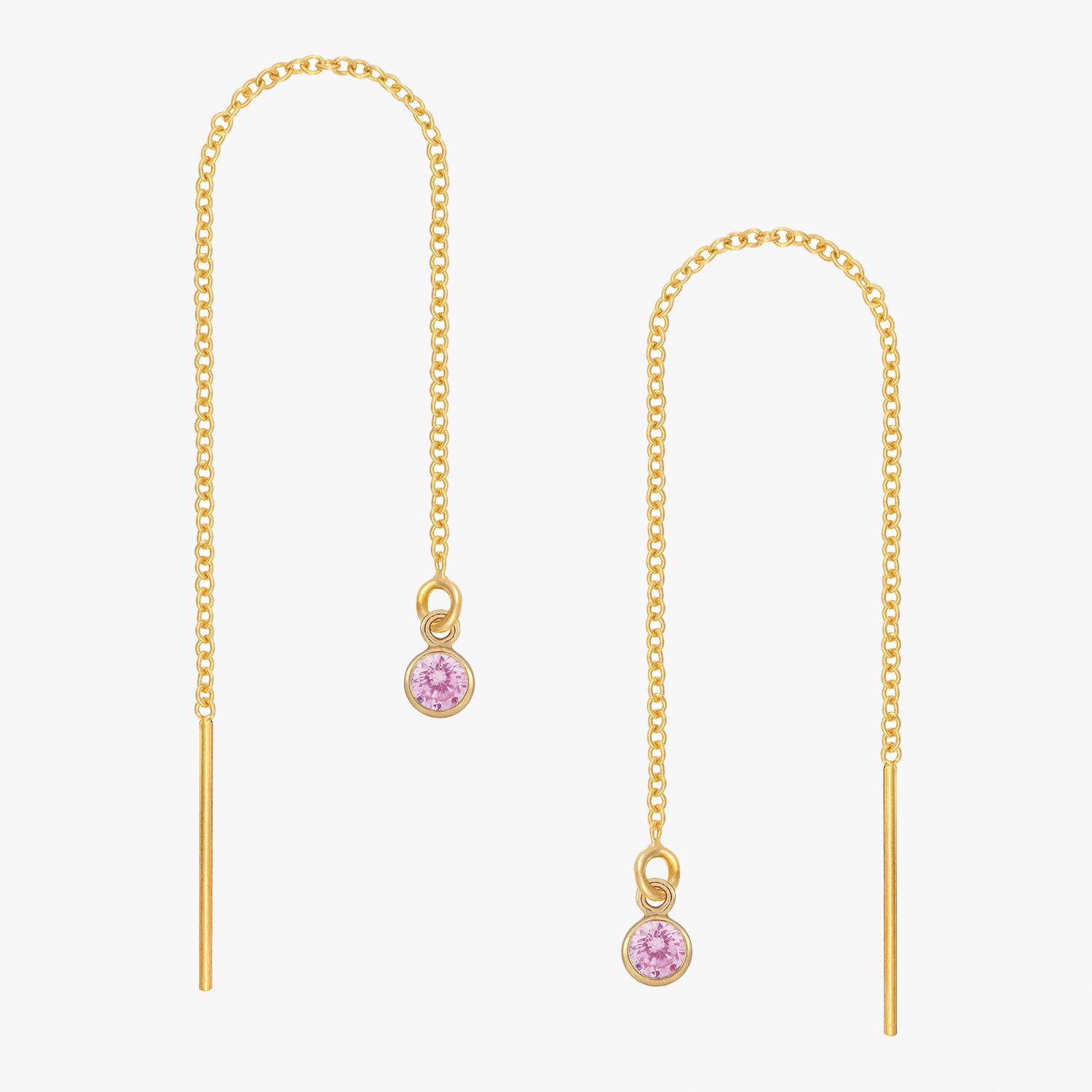 Personliga födelsestenars infattade trådörhängen