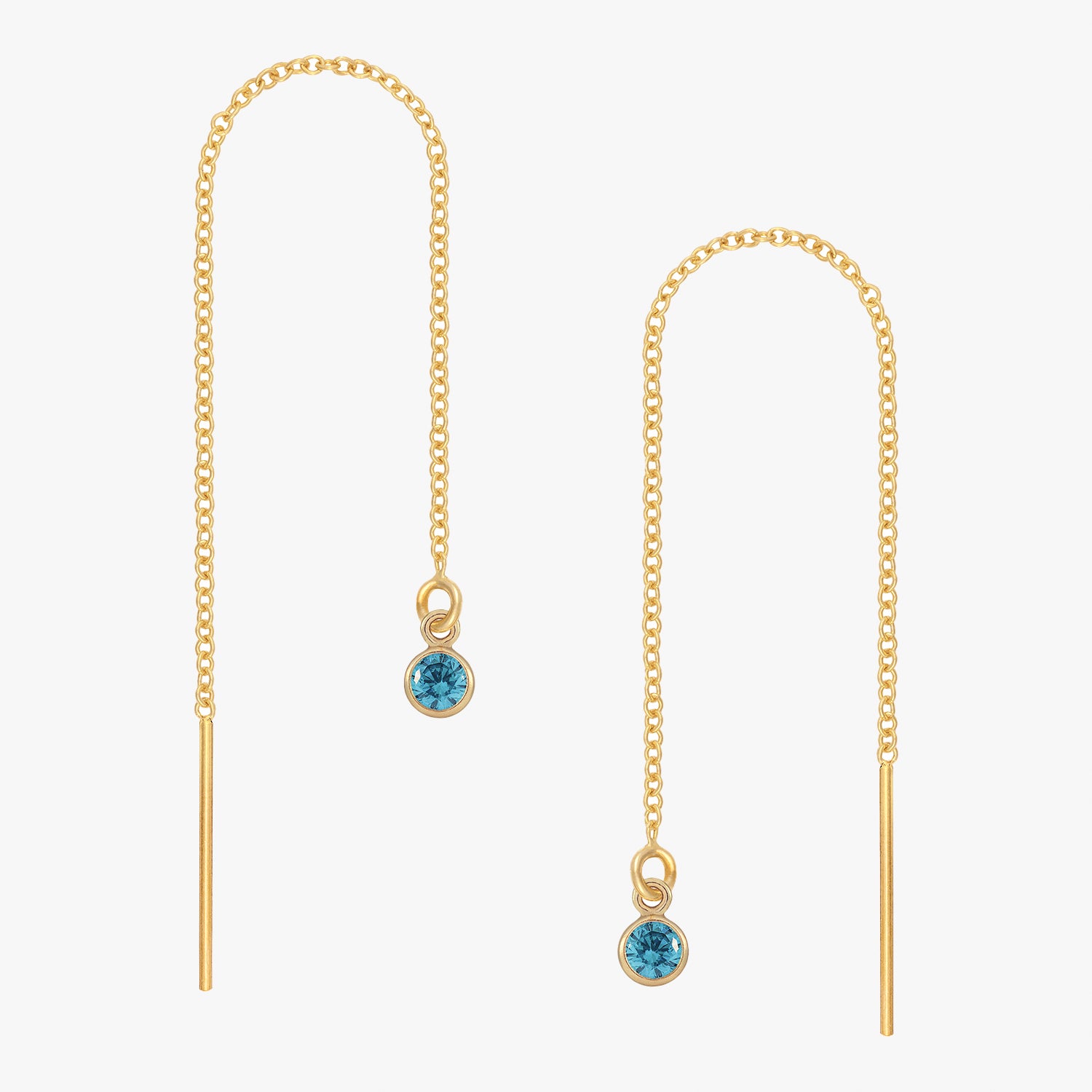 Personliga födelsestenars infattade trådörhängen