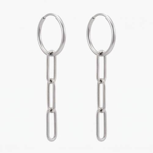 Boyfriend Chain Hoop Earrings