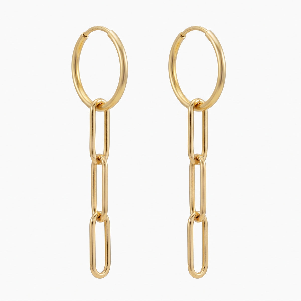 Boyfriend Chain Hoop Earrings
