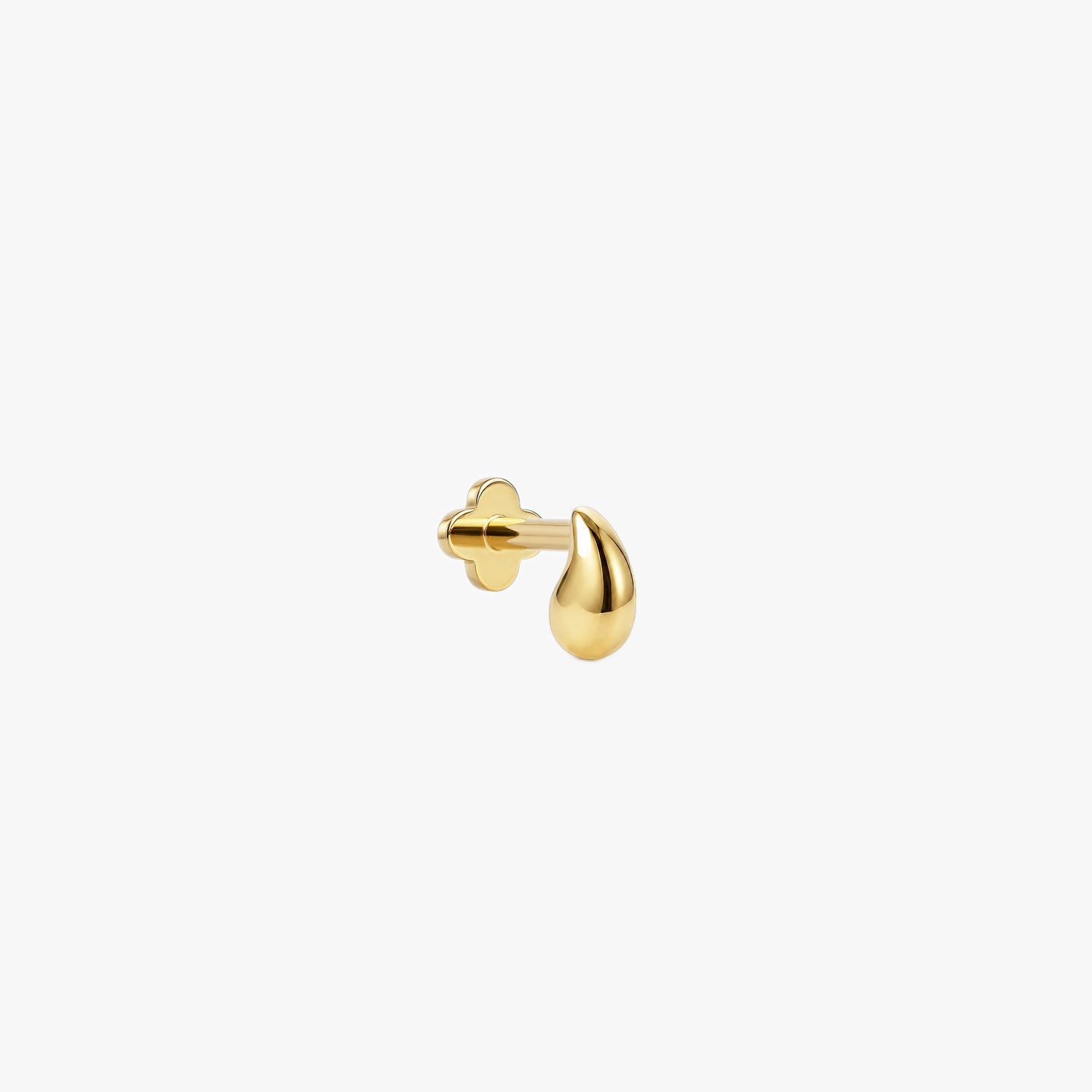 Melted Teardrop Flatback Earring