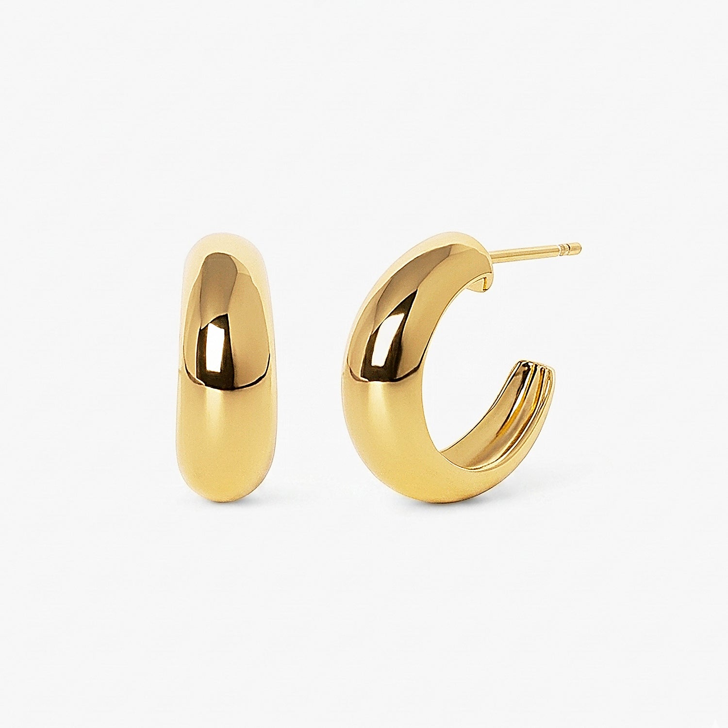 Luna Curve Huggie Hoop Earrings