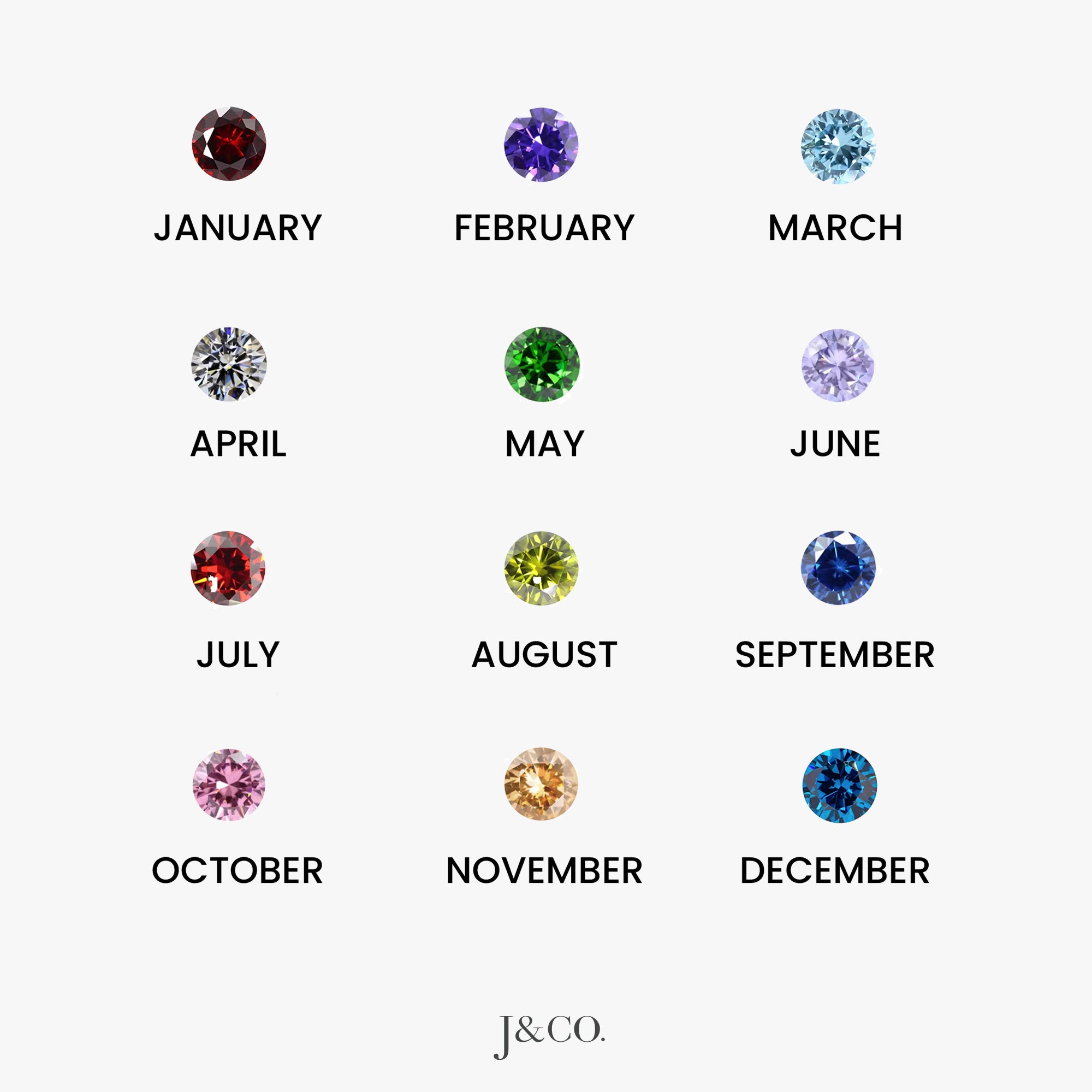 Personalized Initial Necklace with Set Birthstone