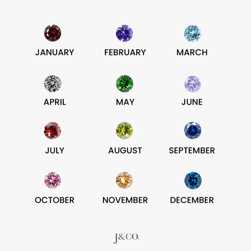 Personalized Initial Necklace with Set Birthstone