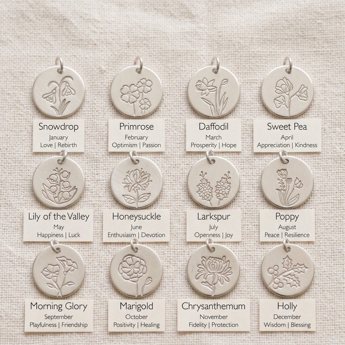 Personalized Birth Flower Necklace