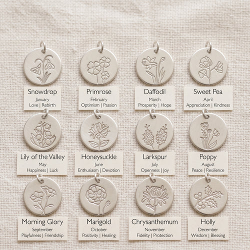 Personalized Birth Flower Necklace