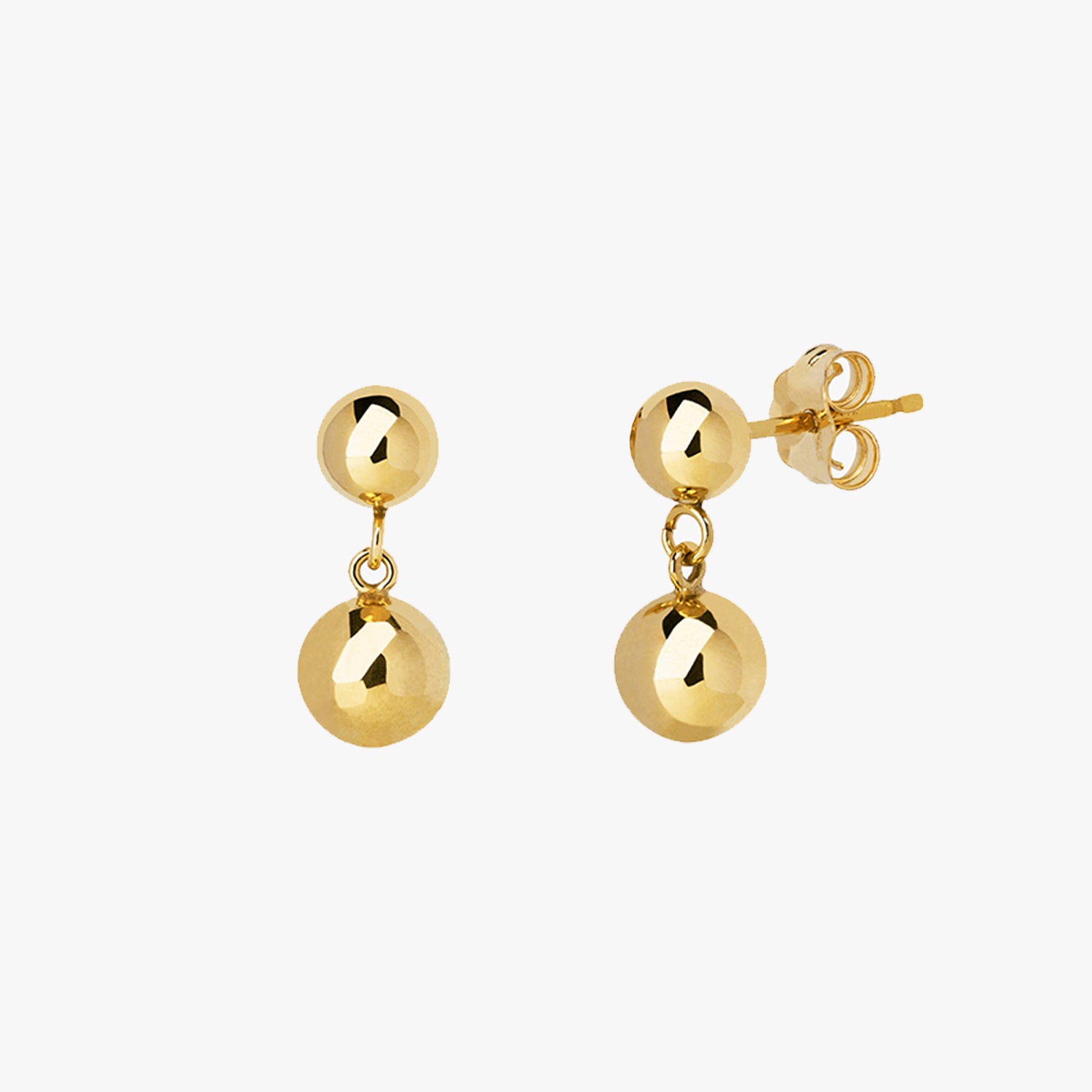 Earrings with balls on both ends hotsell