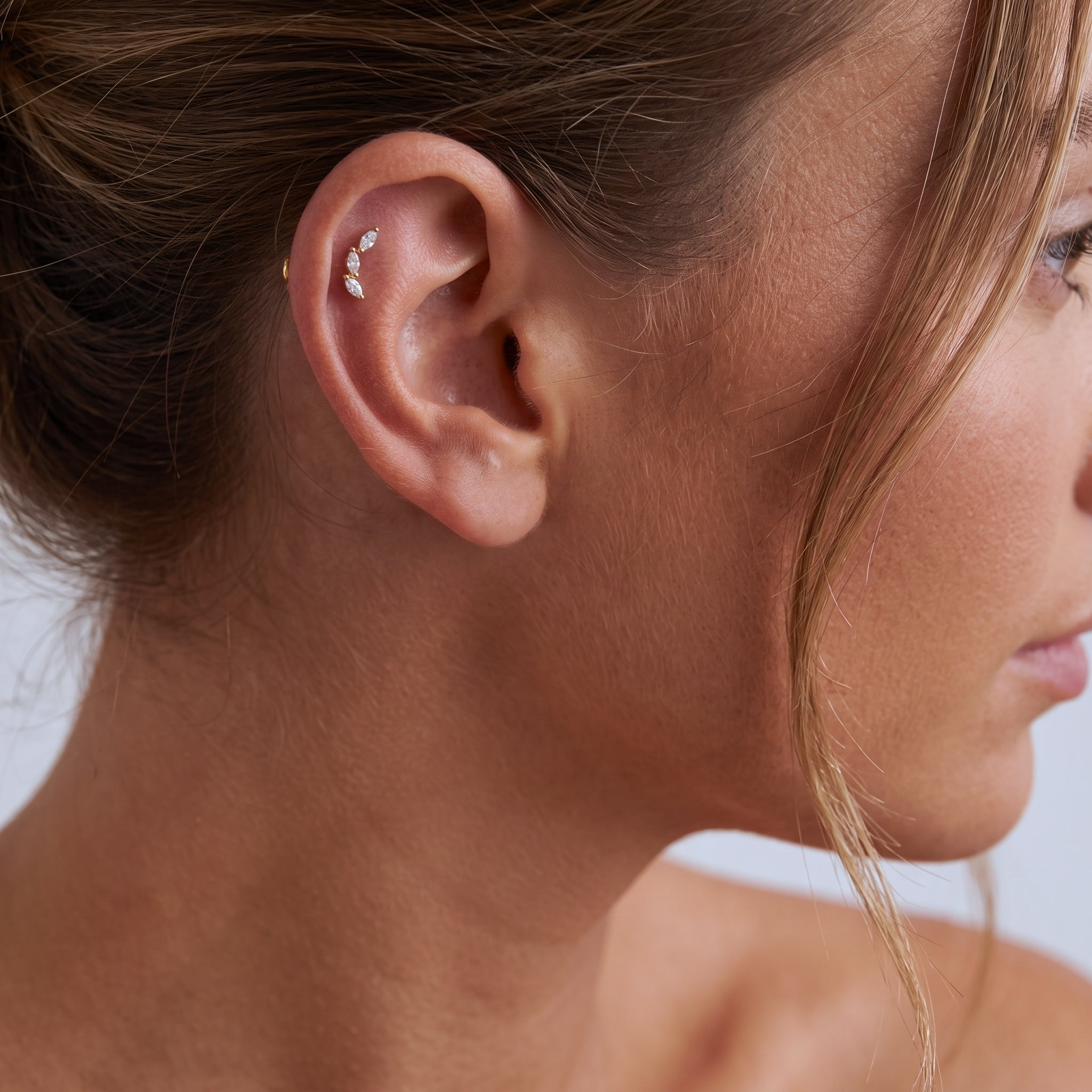Marquise Curve CZ Flatback Earring – J&CO Jewellery