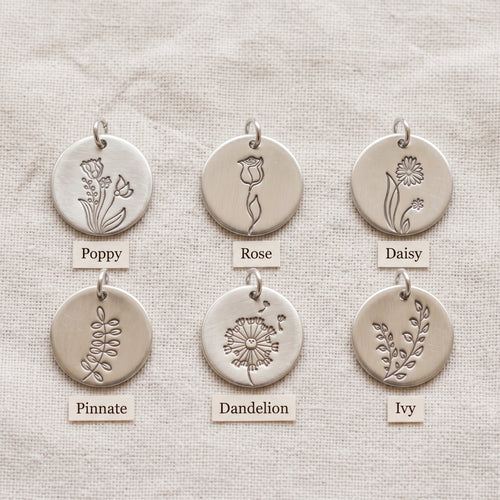Personalized Floral Necklace