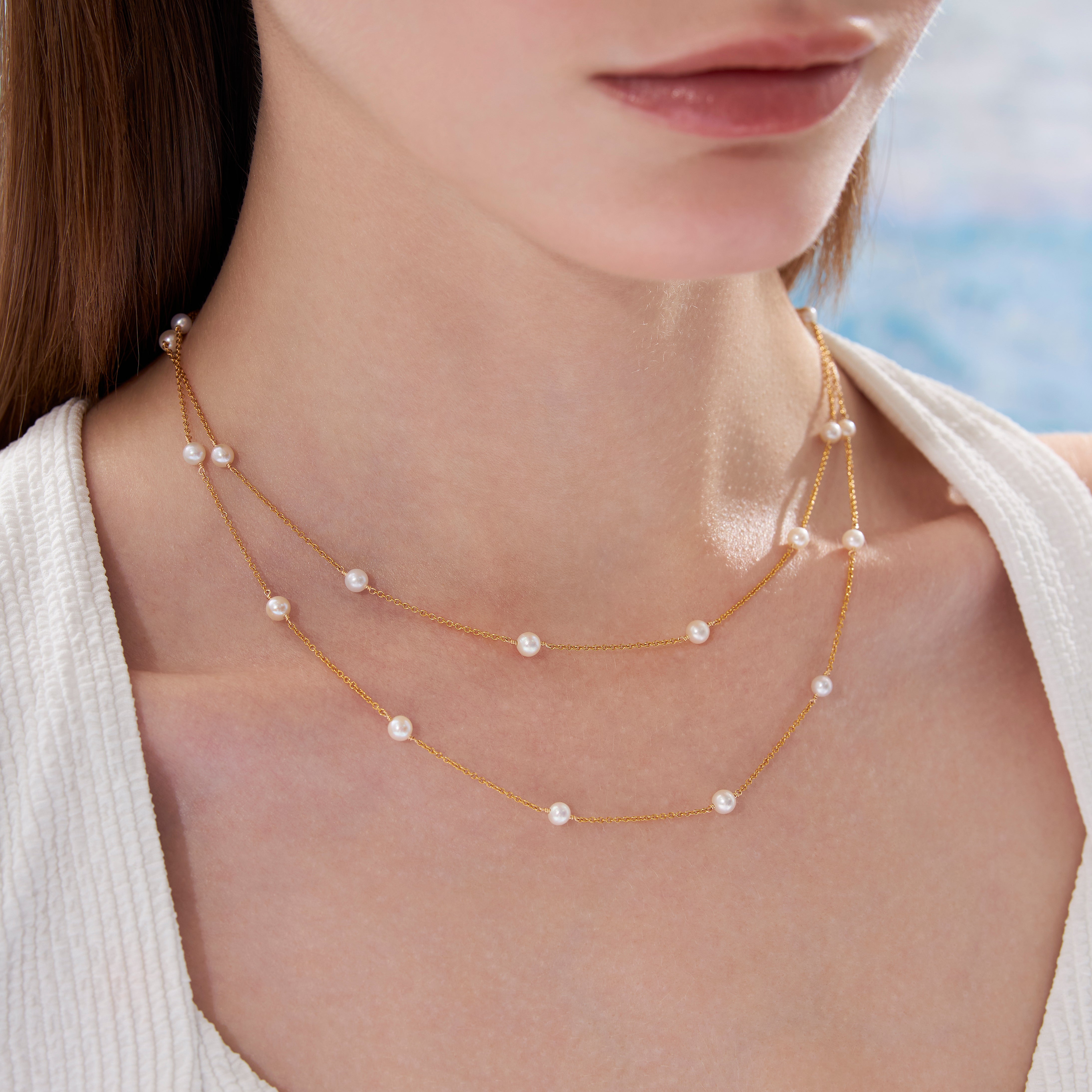 Pearl Station Chain Halskæde – J&CO Jewellery