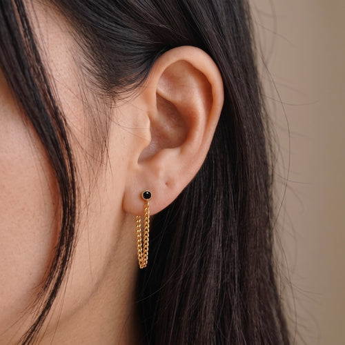Boucles d'oreilles de la chaîne de trottoir
