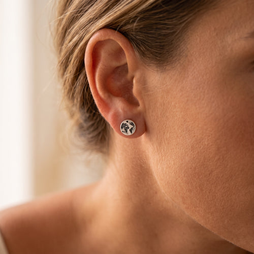 World Map Stud Earrings