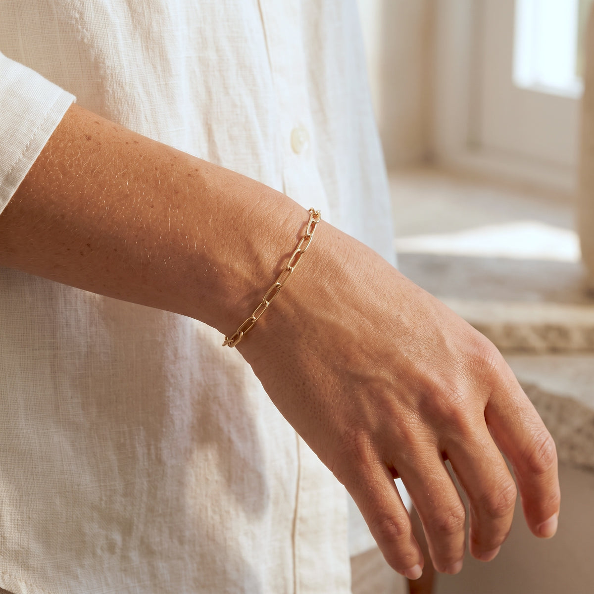 Pulsera de cadena de clip de papel isabel