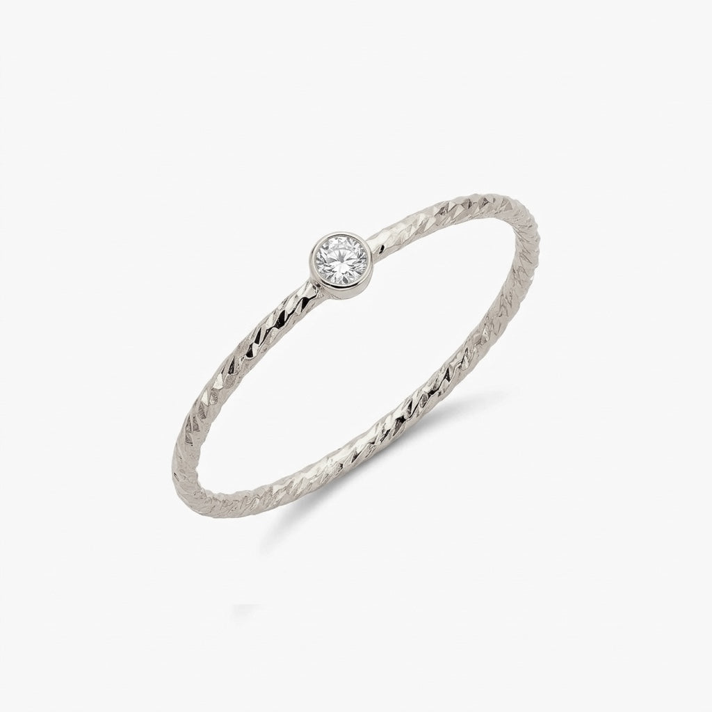 Mini Sparkle Cozel Ring Silver