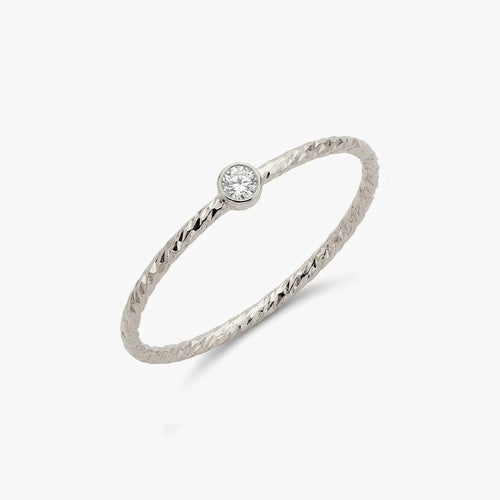 Mini Sparkle Cozel Ring Silver