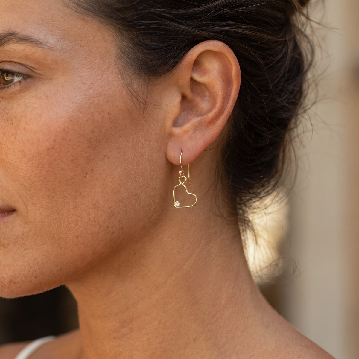 Heart Shine Drop Earrings