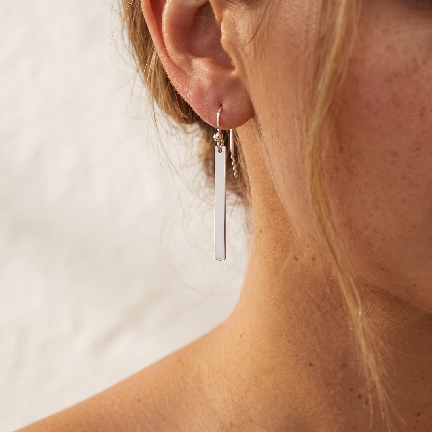 Sleek Bar Drop Earrings