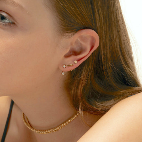 Classic Mini Disc Stud Earrings