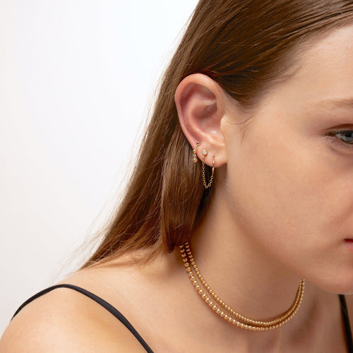 Mini Triple Ball Earrings