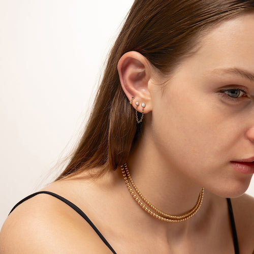 Opal ketting oorbel