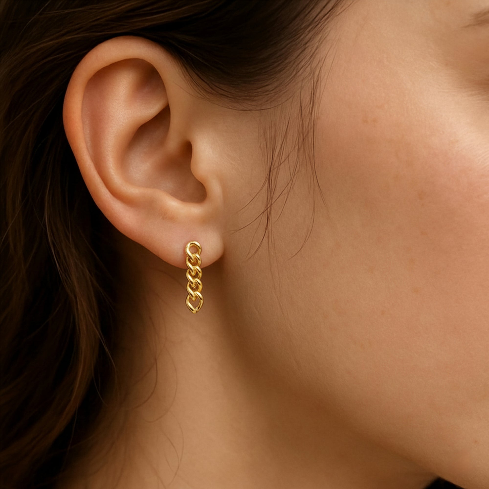 Cubansk kæde drop øreringe