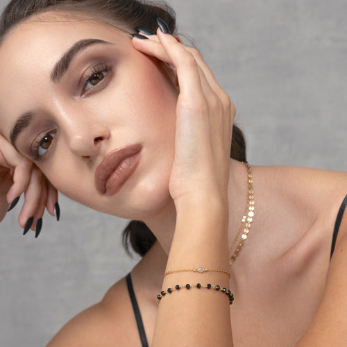 Funkelnde Lünette Armband