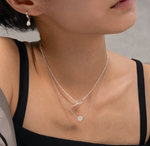 Pavé Flower Necklace