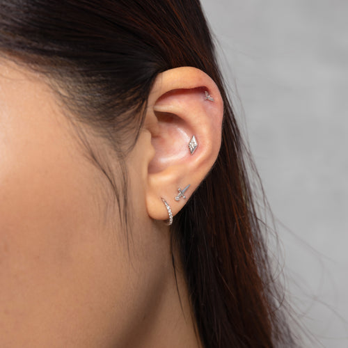 Color:White Gold|Option:Pair Color:White Gold|Option:Single