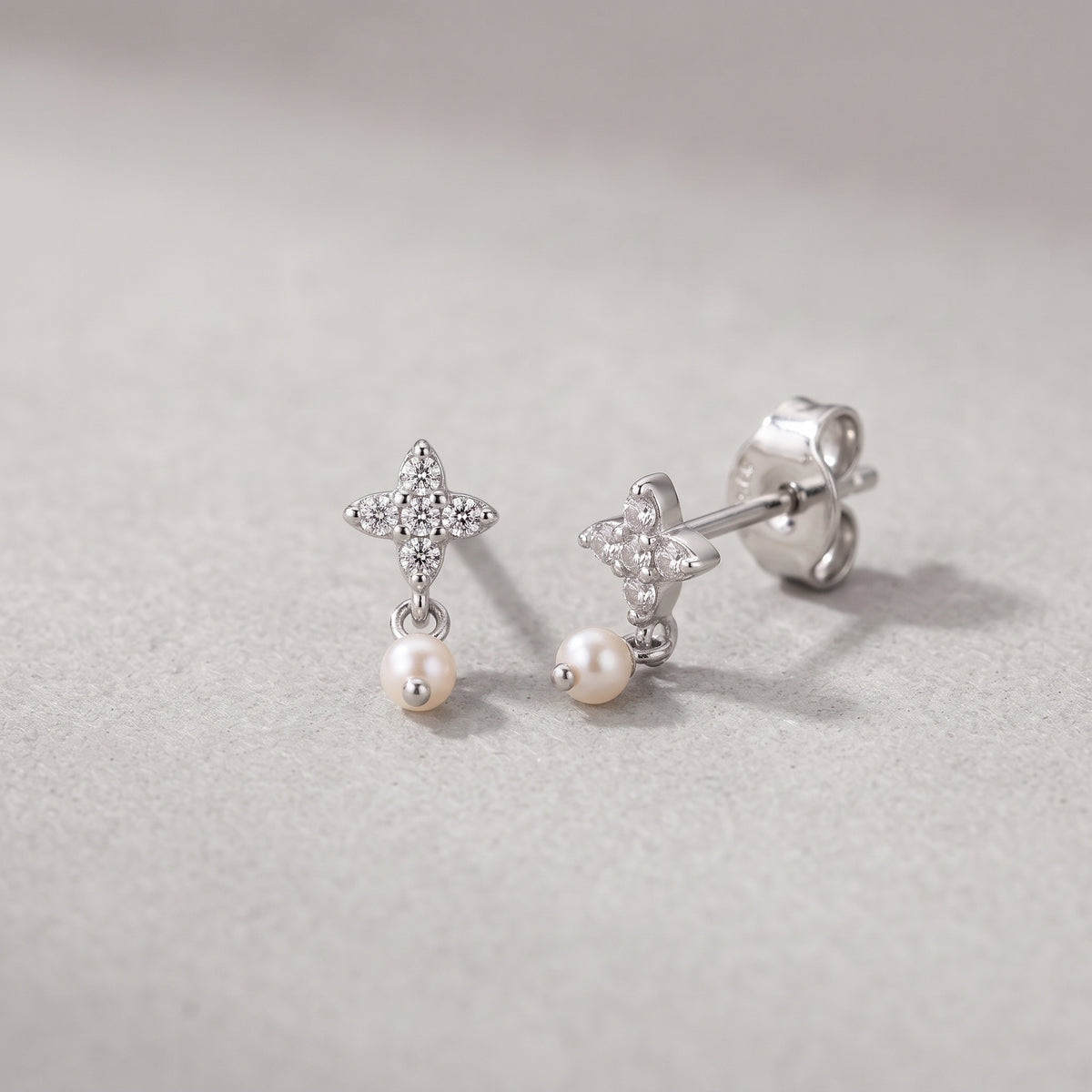 Sparkle Blossom Dangle Earring