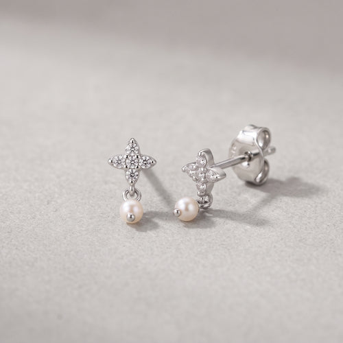 Sparkle Blossom Dangle Earring