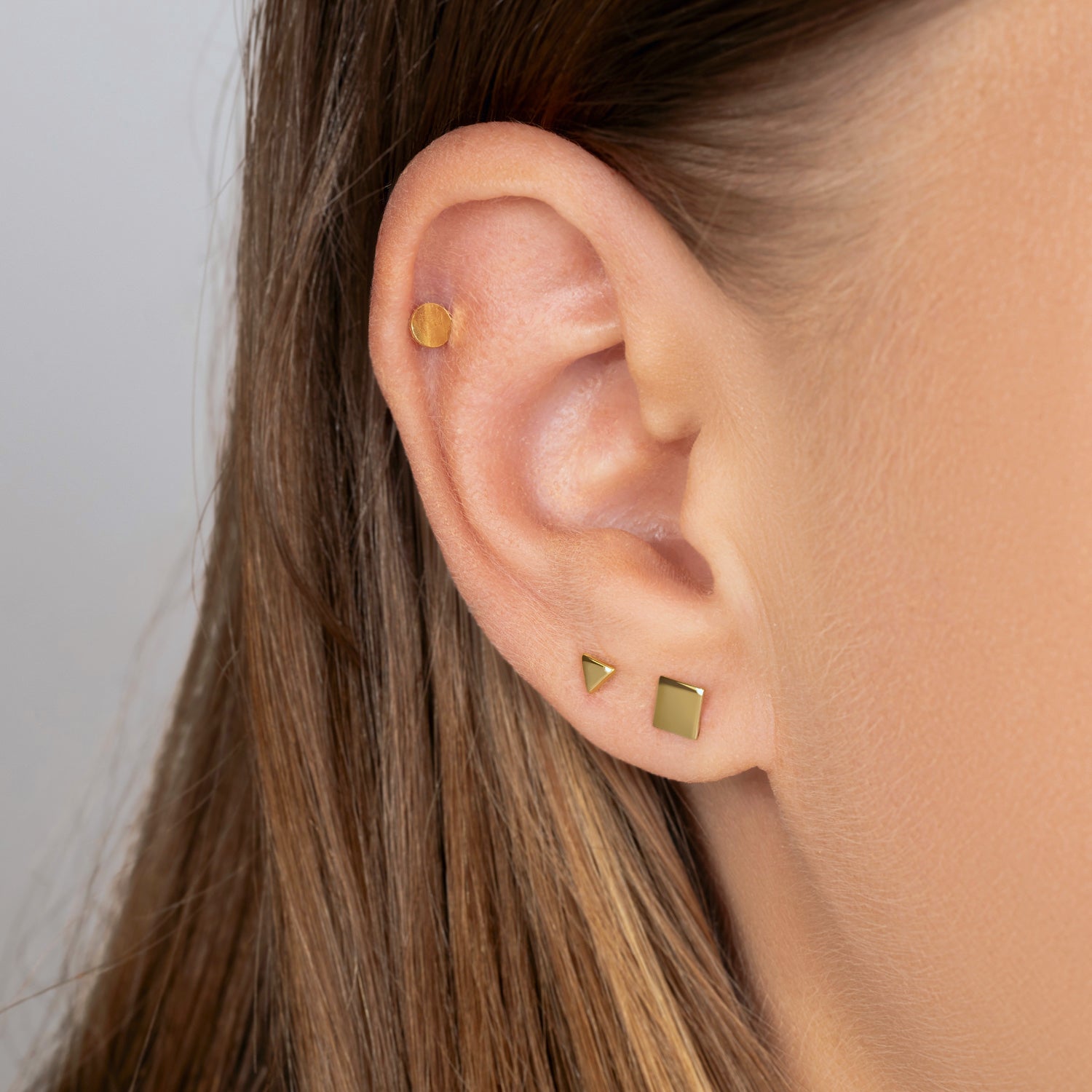 Mini Triangle Stud Earrings J CO Jewellery